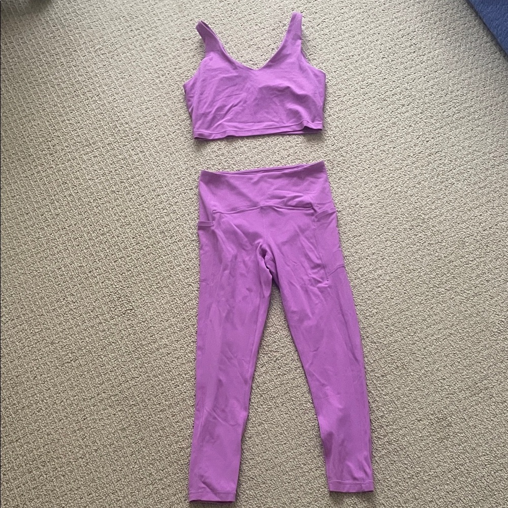 Zella live in legging and crop top set size small